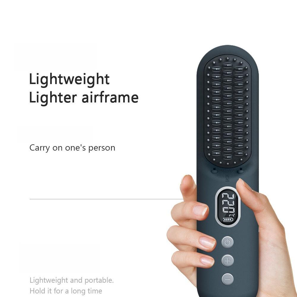 Negative Ion Hair Straightening Comb Portable Hair Curler Household Hair Straightening And Curling Dual-use Styling Tool