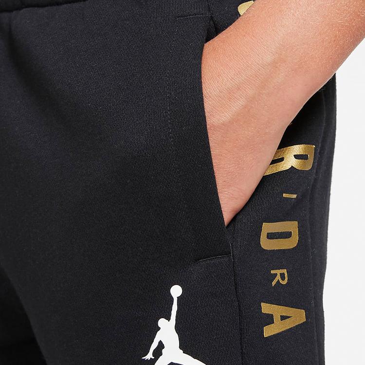 Jordan Logo Print Cuffed Sports Pants Kids bottoms Black DQ3832-010