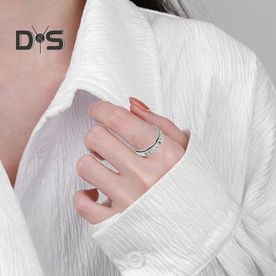 Frauen Männer Ring Mond Stern Fidget Spinner Ring Anti Stress Edelstahl Paare Rotierenden Ring Schmuck Geschenk