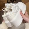 Baskets compensées à plateforme lacées polyvalentes pour femmes, été, nouvelle mode, décontractées, chaussures de skate