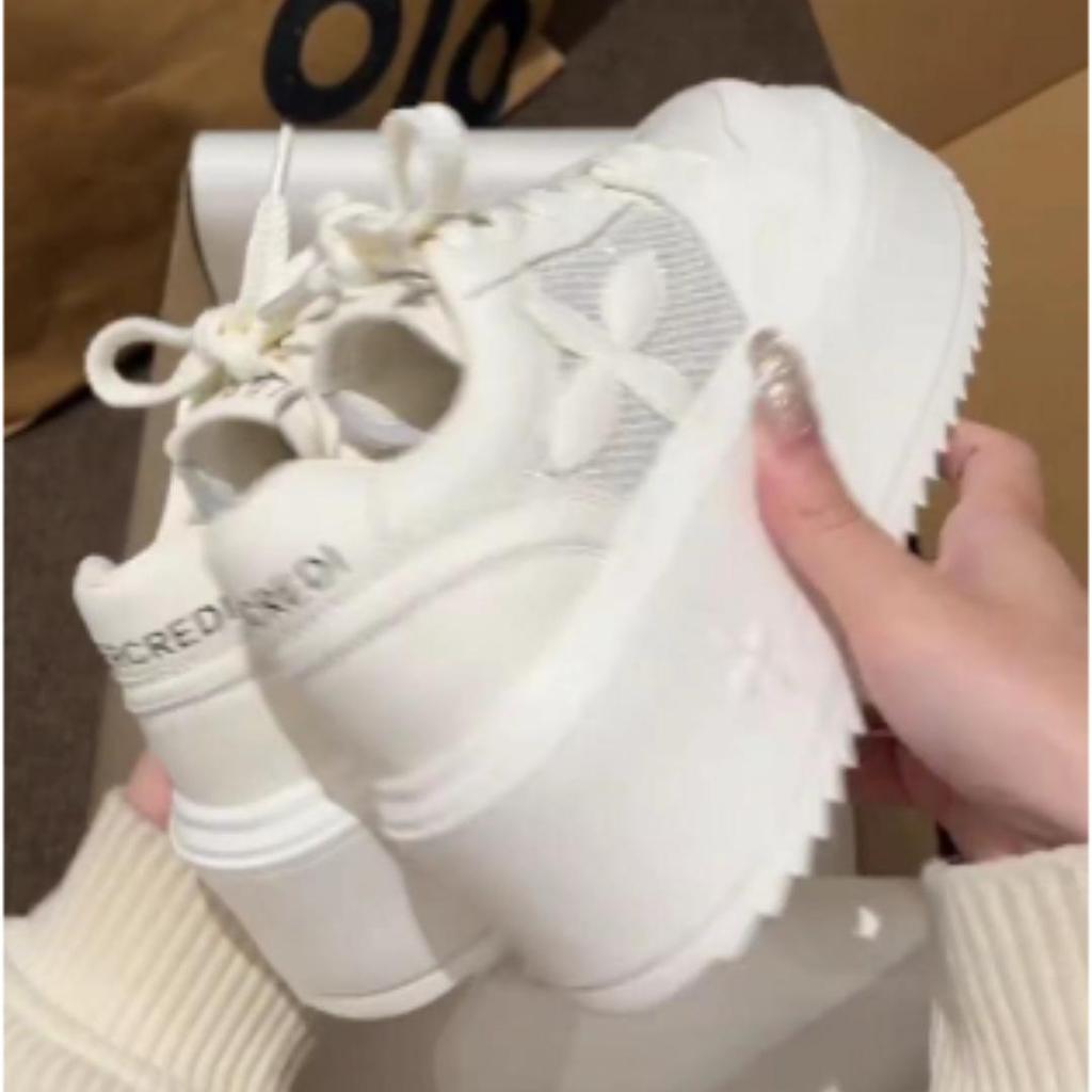 Baskets compensées à plateforme lacées polyvalentes pour femmes, été, nouvelle mode, décontractées, chaussures de skate