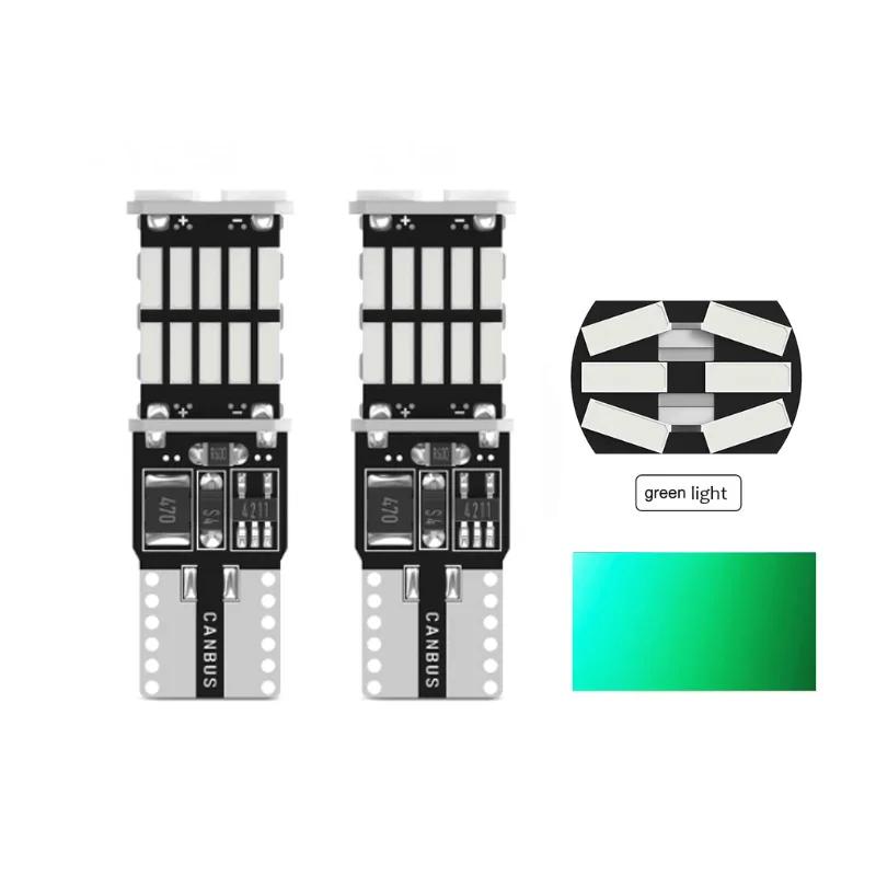 2PCS LED T10 W5W Canbus No Error Bulbs 4014 26SMD High Power Interior Dome lights Reading Lights Led Auto Width Light 12V White