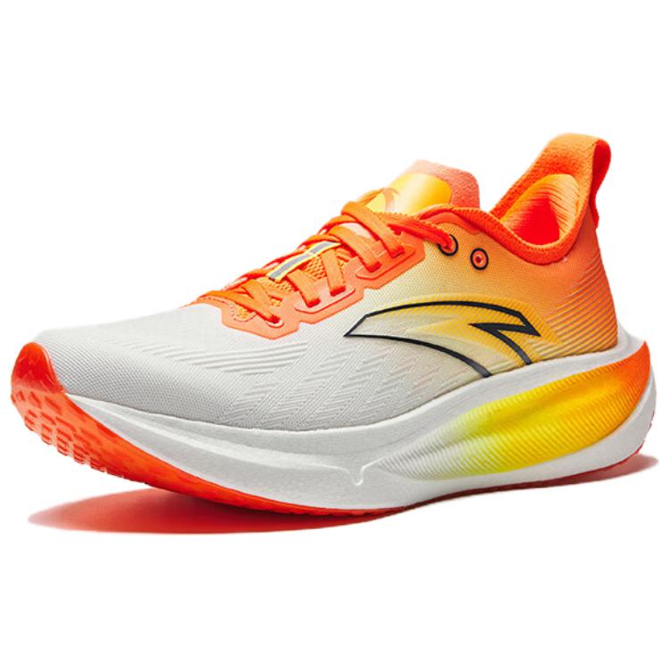 New ANTA Mario 2 Running Shoes Men's Low top Papyrus White/Fresh Orange Yellow 912535560-5