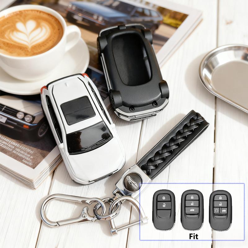 Custodia Portachiavi Auto Interessante Per Honda Civic Accord Hr-V Cr-V Crv Copri Custodia Chiave a 3 4 5 Pulsanti Accessori Portachiavi