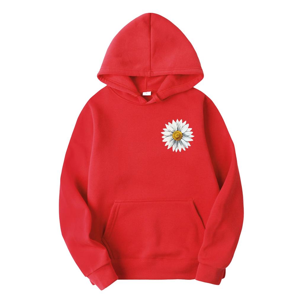 Flower Pattern, Printed Hoodie, Autumn And Winter Fashion Men'S And Women'S Long-Sleeved Sweater