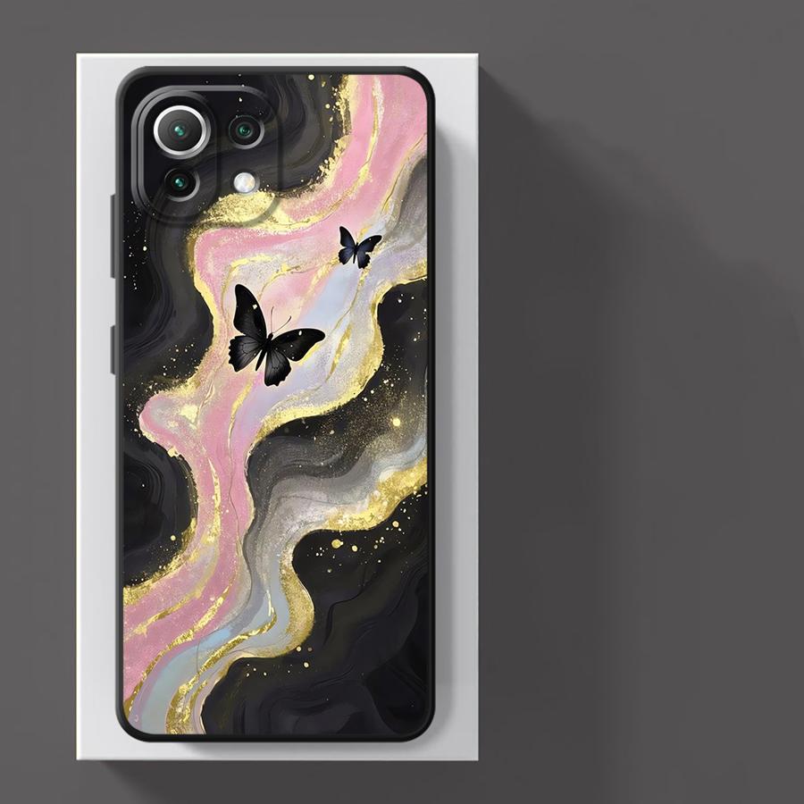 Case for Xiaomi Poco F8 M3 M4 M7 Pro X3 X4 X5 X7 Pro C71 C75 C50 C61 M5 F1 F3 Funda Phone Cover Marble Flower