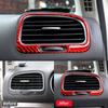 For Volkswagen Golf 6 Gti R MK6 2008-2012 Carbon Fiber Car Instrument Panel Left Right Air Vents Decoration Stickers Accessories