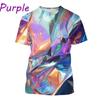 3D Printed Colorful T-shirts For Men Funny Personalized Gradient Tee Tops Short Sleeve Round Neck Casual T-shirts Y2K Clothing