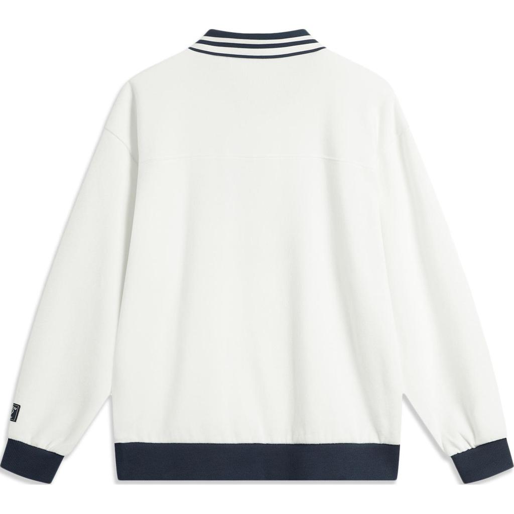 Li Ning Sports Lifestyle Series Casual Letter Print Sweatshirt Women Sweatshirt Off-White AWDU450-1