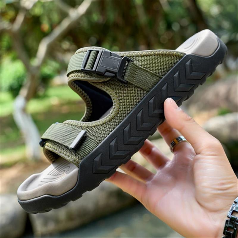 Fashion 2025 New Men Sports Slippers Outdoor Thick Bottom Breathable Beach Sandals Summer Casual Shoes Big Size 36-47 Unisex Men Women