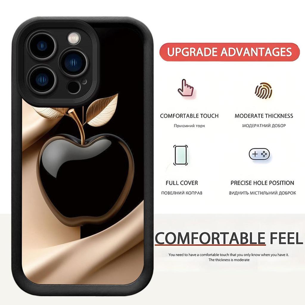 Grooved Black Apricot iPhone 14/15/16/17 Pro Max Case