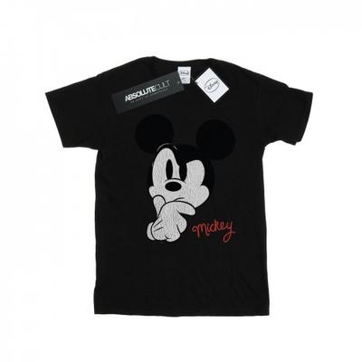 Womens/Ladies Mickey Mouse Distressed Ponder Cotton Boyfriend T-Shirt