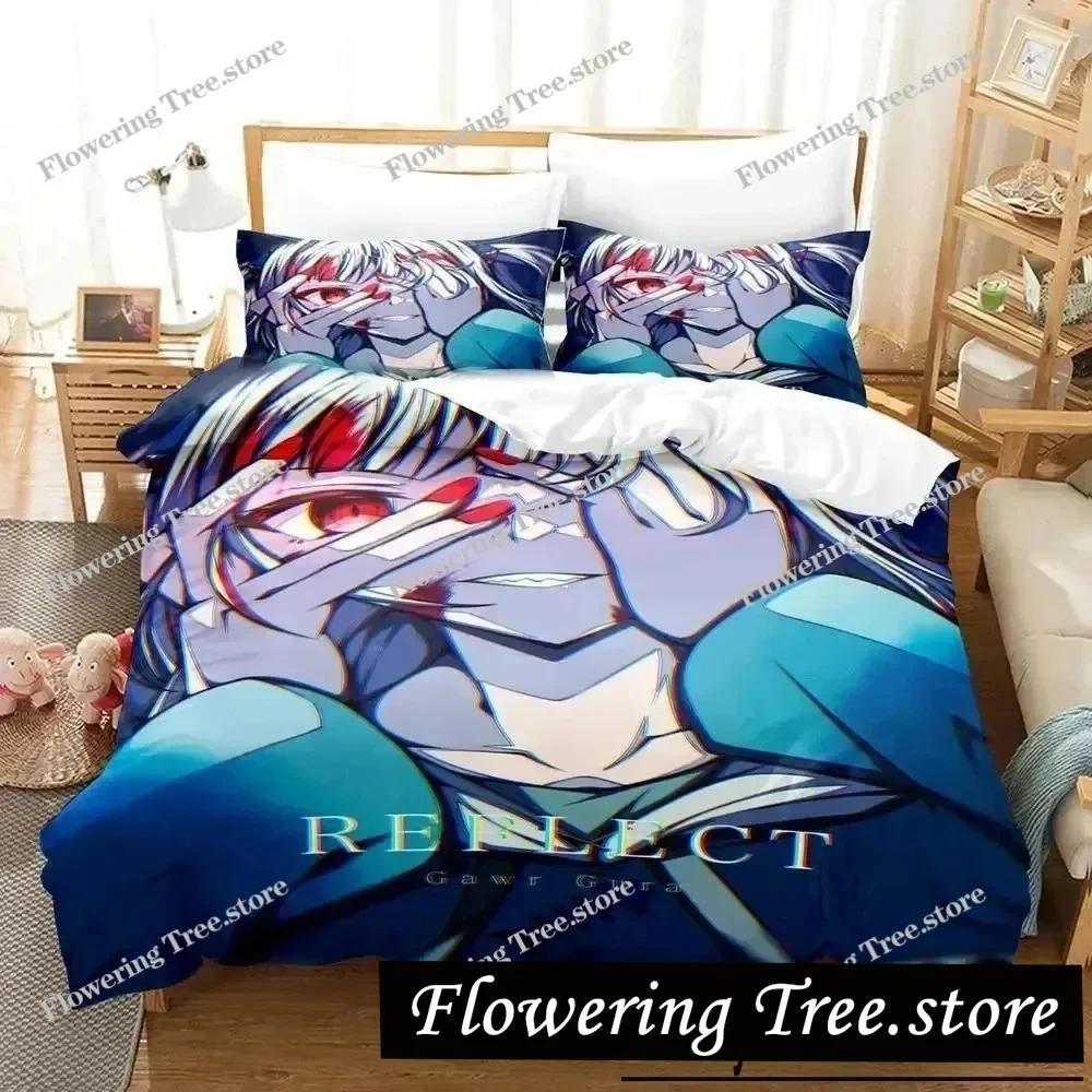 G-Gawr Gura Reflect Fanart holoMyth Bedding Set Duvet Cover Bed Set Quilt Pillowcase Comforter king Queen Size Boys Adult 025