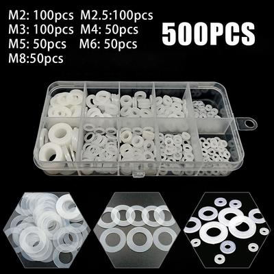 White Plastic Washers Nylon Washer Wide Range Of Uses Assorted Washer Seals