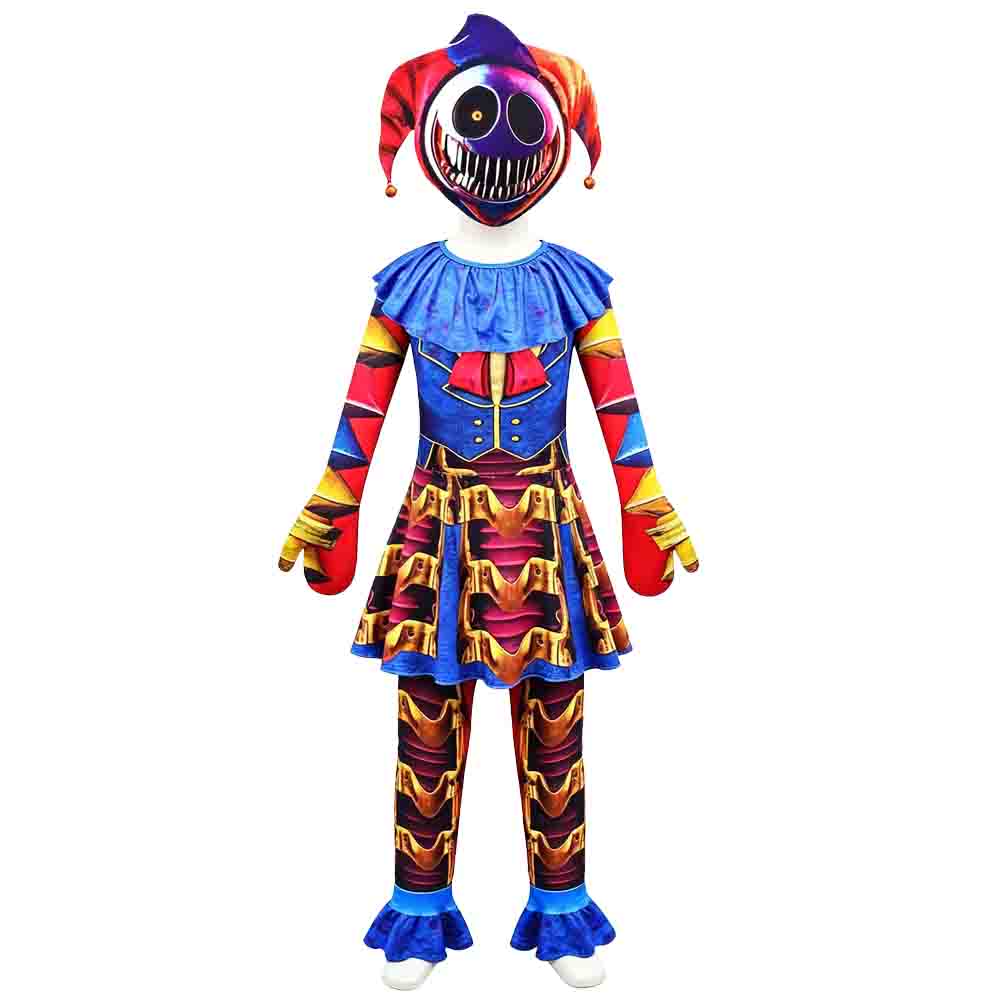 Espeluznante Mono de Cosplay de Bufón Payaso Prototipo Niños Halloween Fnaf Disfraz de Monstruo Mono para Niños Mono de Fiesta