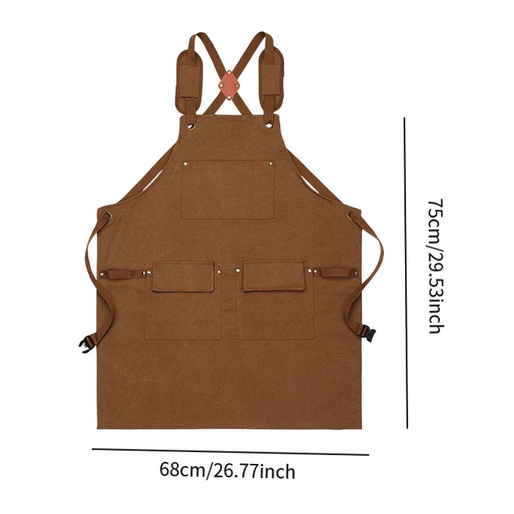 Canvas Apron with Adjustable Straps Ideal for Culinary Tasks And Hairdressing