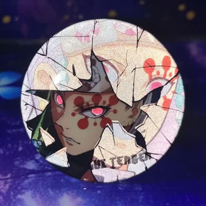 Demon Slayer Broken Badge Anime Pins Collection Hanging Accessory Merchandise Reflective Cool Cartoon Kimetsu No Yaiba