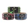 Gothic Kreuz Diamant und Strass Armband Hip-Hop Punk Persönlichkeit PU Leder Armband