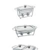 Restaurant Glass Buffet Stove Single Two Three Grid Food Heating Containers Household Rectangular Hot Pot Stove