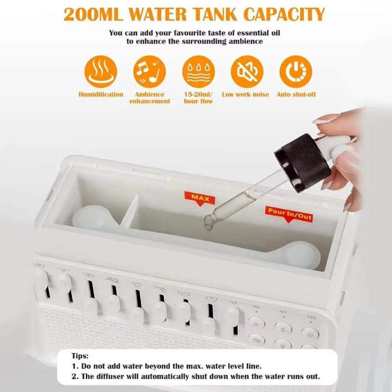 NEW 3 in 1 Bluetooth-compatible Speaker White Noise Sleep Aid Night Light Humidifier All-in-one Machine Free 8 Goup Nature Sound