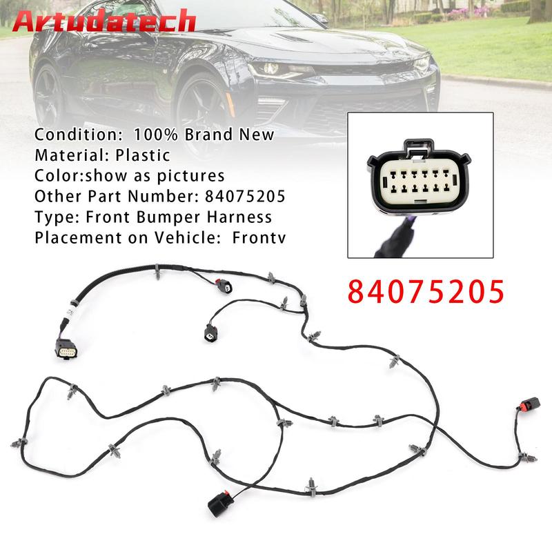 Artudatech Front Bumper Grille Bumper Components Harness 84075205 For Camaro 2016 2017 2018 Car Accessories