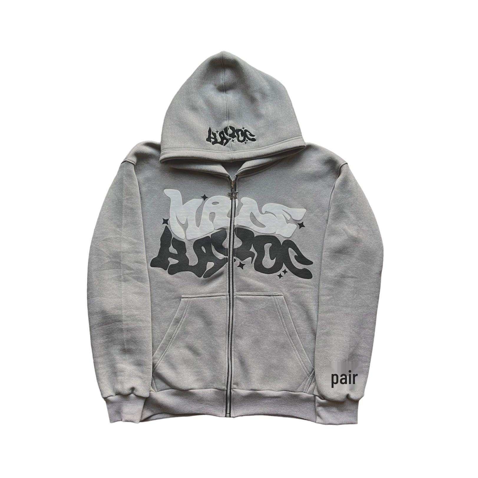 

1121 Худі на блискавці з об ємним написом XXXL