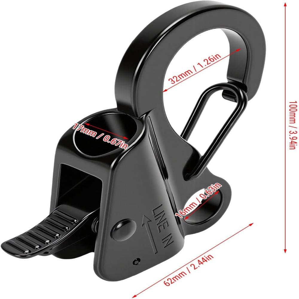 Fits 1/4"-3/8" Rope Boat Anchor Sliding Hook Black Quick Release Anchor Clip  Boat Anchoring