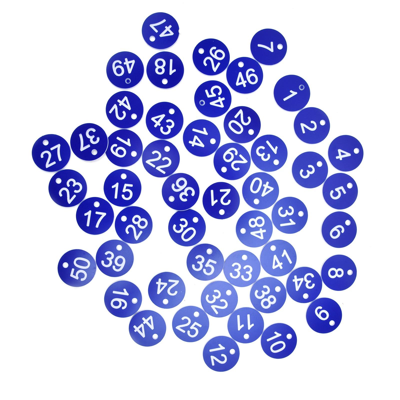 

50PCS Numbered Label Numbered Tag for Farm Livestock Beekeeping Husbandry Breeding Supplies синій