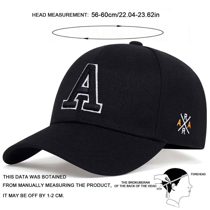 Fashion Letter A Side AR Embroidery Hip Hop Caps Men and Women Baseball Hat Spring and Autumn Outdoor Travel Hats Golf Cap