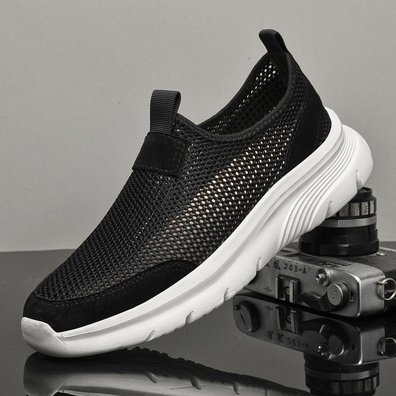 

Мужские дышащие повседневные кроссовки, уличная сетчатая обувь 45 чёрный