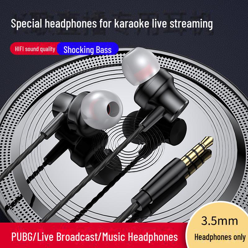 

Металлические проводные наушники, совместимые с Apple, Type-C, Huawei, Oppo 3.5 round toe чёрный