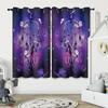 2 Pieces of Dreamcatcher Starry Sky Pattern Printed Curtains, Decorating Bedrooms, Living Rooms, and Game Rooms