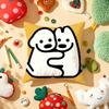 Korea M-Matsui Cute Dog Cushion Cover Plush Fabric Soft Double-Sided Printed Sofa Warm Winter Home Gift Pillow Cover