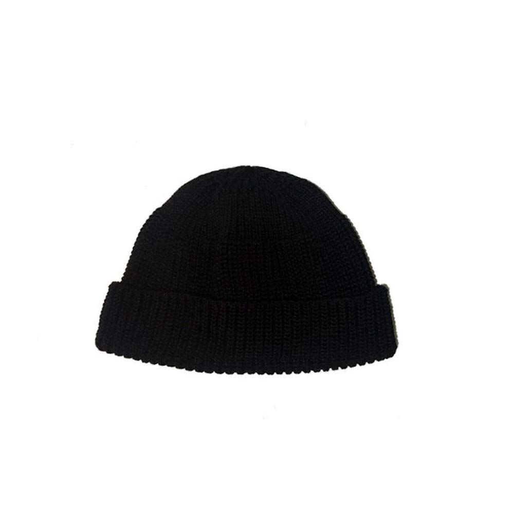 Croogo Knit Solid Capuccio Short Striped Knit Cool Islamic Shallow Fit Men's Beanie, Color, Simple, Oversized, Lid, Spring, Autumn, Winter, Cap, Cap,