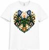 Floral Heart T Shirt Folk Art Botanical Flower Graphic Tee Boho