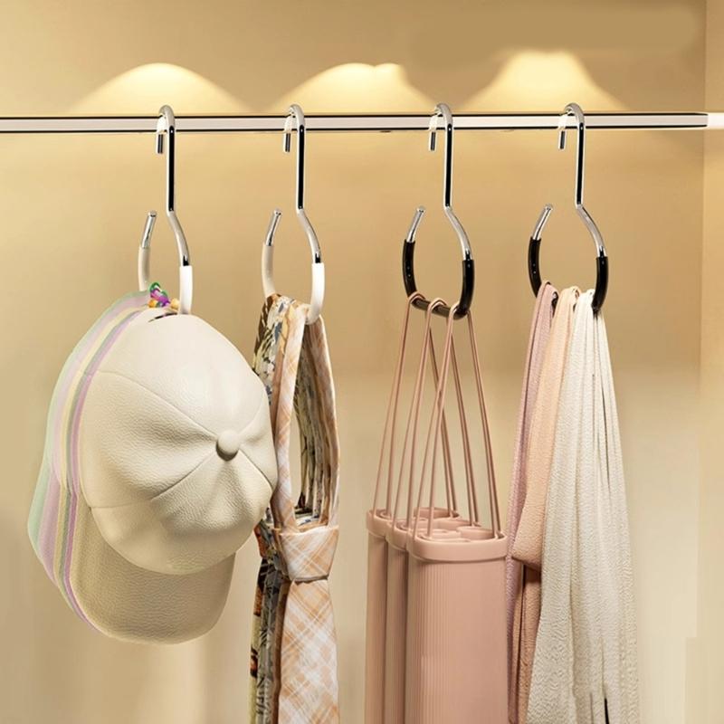 Multipurpose Metal Scarf and Belt Hangers for Wardrobe Nonslip Design for Efficient Organization of Accessories