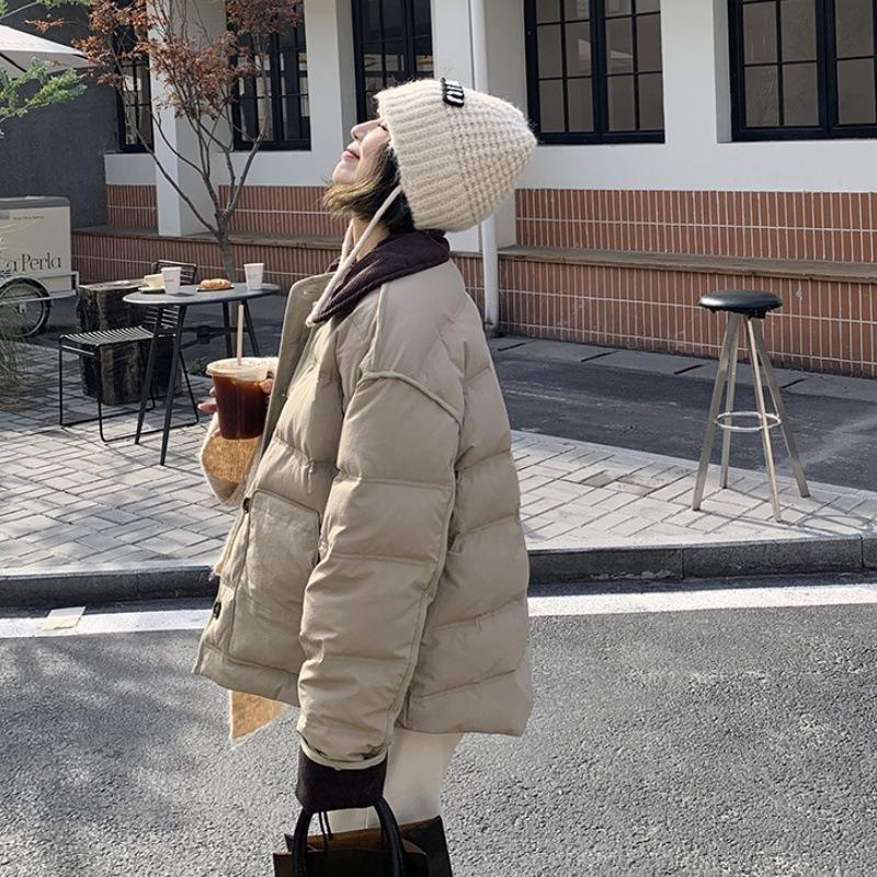 Winter New Down Cotton Clothes Women's Short Trend Loose Thickened Cotton Coat