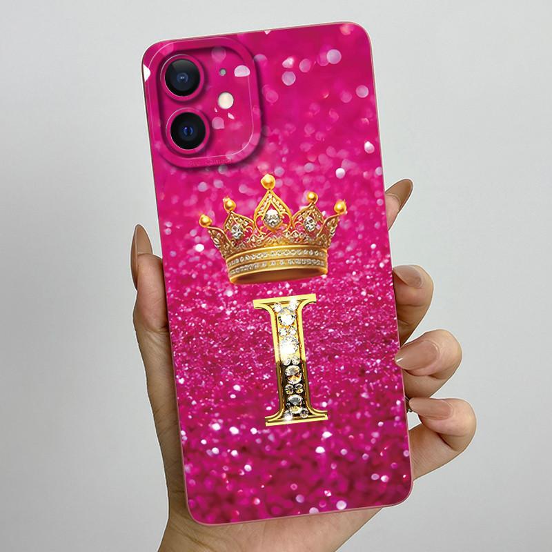For Apple iPhone 11 Case iPhone11 Pro Luxury Crown Letter Couple Cover Soft Liquid Phone Case For iPhone 11 Pro Max Fundas Coque