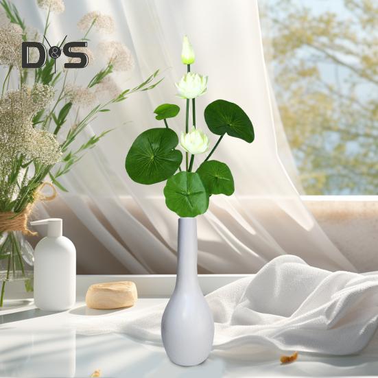 Künstliches Lotusblütenblatt, realistische Kunstseide, Blumendekoration für Hochzeiten, Partys, Zuhause, Büro, Tischdekoration, Kunstblumen, Pflanzen, Zweig