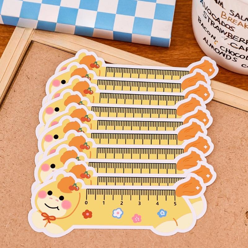 14 Pcs Cute Cartoon Ruler Bookmark Creative Animal Paper Bookmark Student Kid Stationery School Supplies