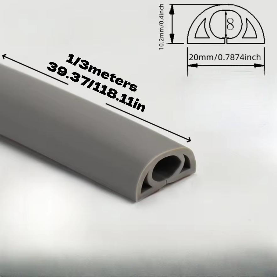 1Roll 1/3meters Floor Cord Cover Self-Adhesive Cord Protector Extension Wiring Duct Protector Electric Wire Slot Cable Manage