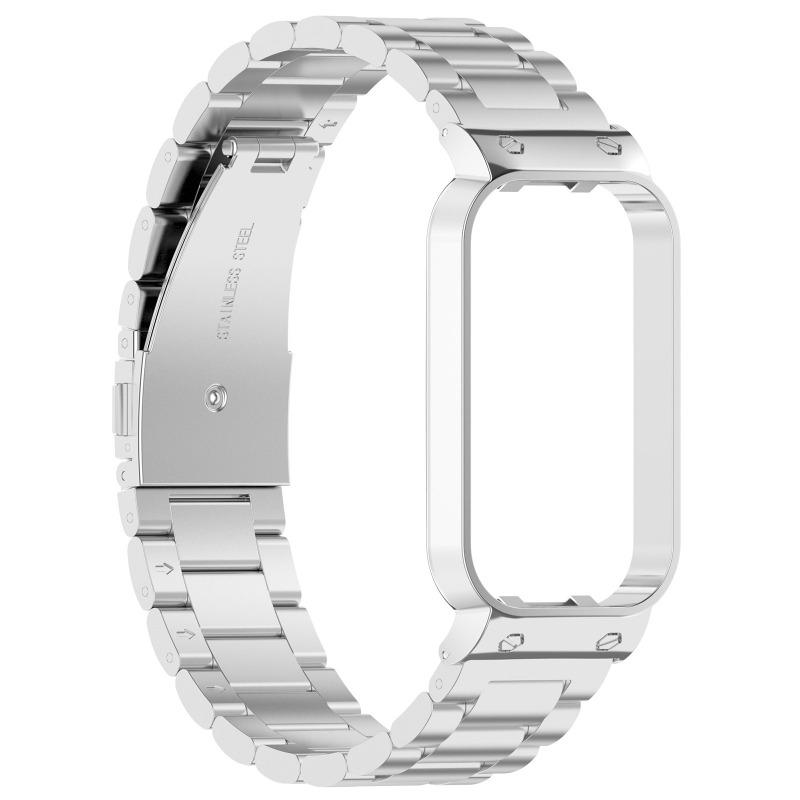 UIENIE 18MM Milanese Rem Til Xiaomi Redmi Band 2 Armbånd+Beskyttelsescover Stødfanger Smart Ur Håndledsrem Til Xiaomi smart Band 8 Active Rem