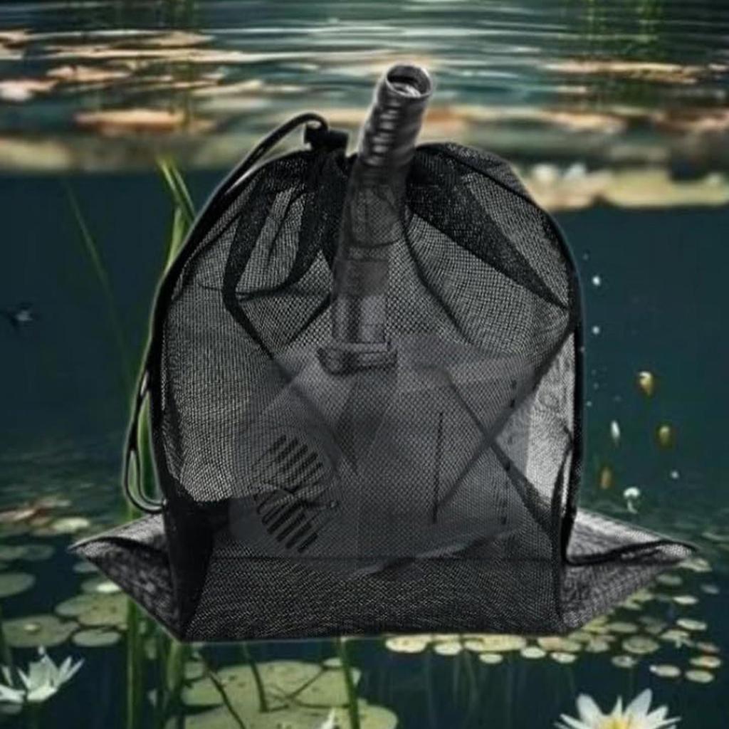 2 szt. Siatkowa torba filtracyjna do pompy wodnej Bariera ochronna zapobiegająca zatykaniu ze sznurkiem Wielokrotnego użytku Filtr do stawu Biologiczny liście Śmieci