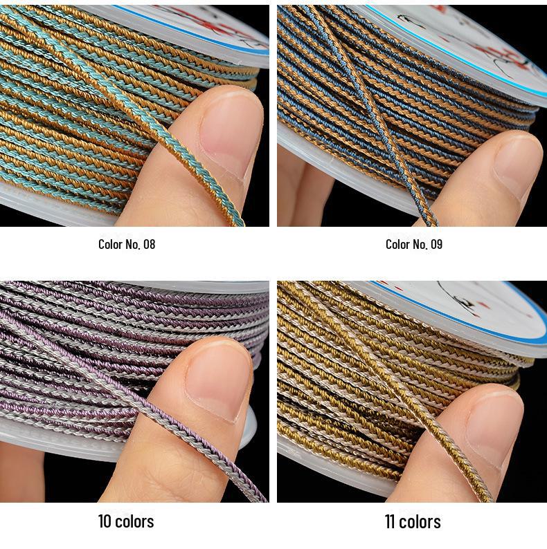 Hand-Woven 2.5mm Ruyi Rope for Jade Pendant Lanyard or Colorful Beaded Bracelet