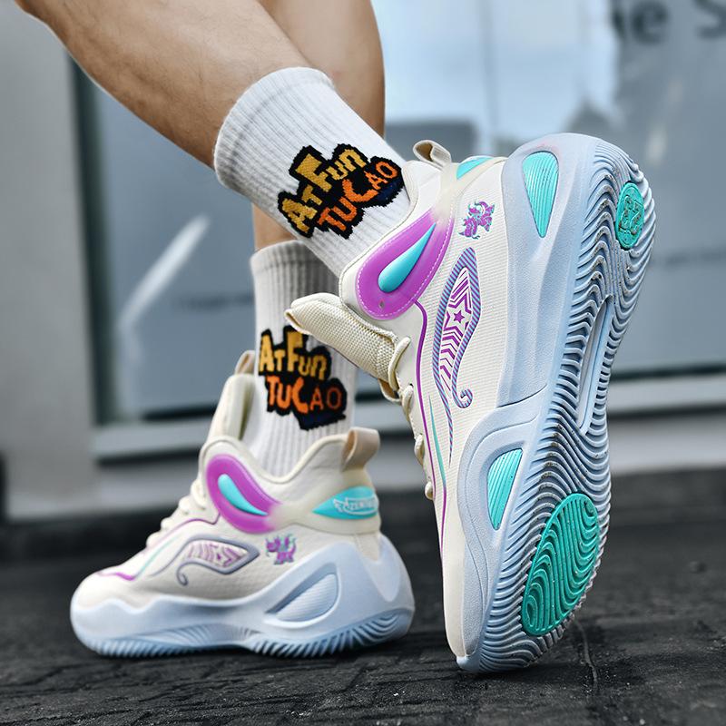 Mandarin duck basketball shoes 22 years breathable high-top sneakers new student basketball