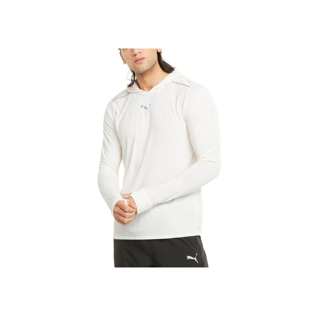 Puma Run Wool Solid Color Running Mid-Layer Hoodie Men Hoodies White 520862-73