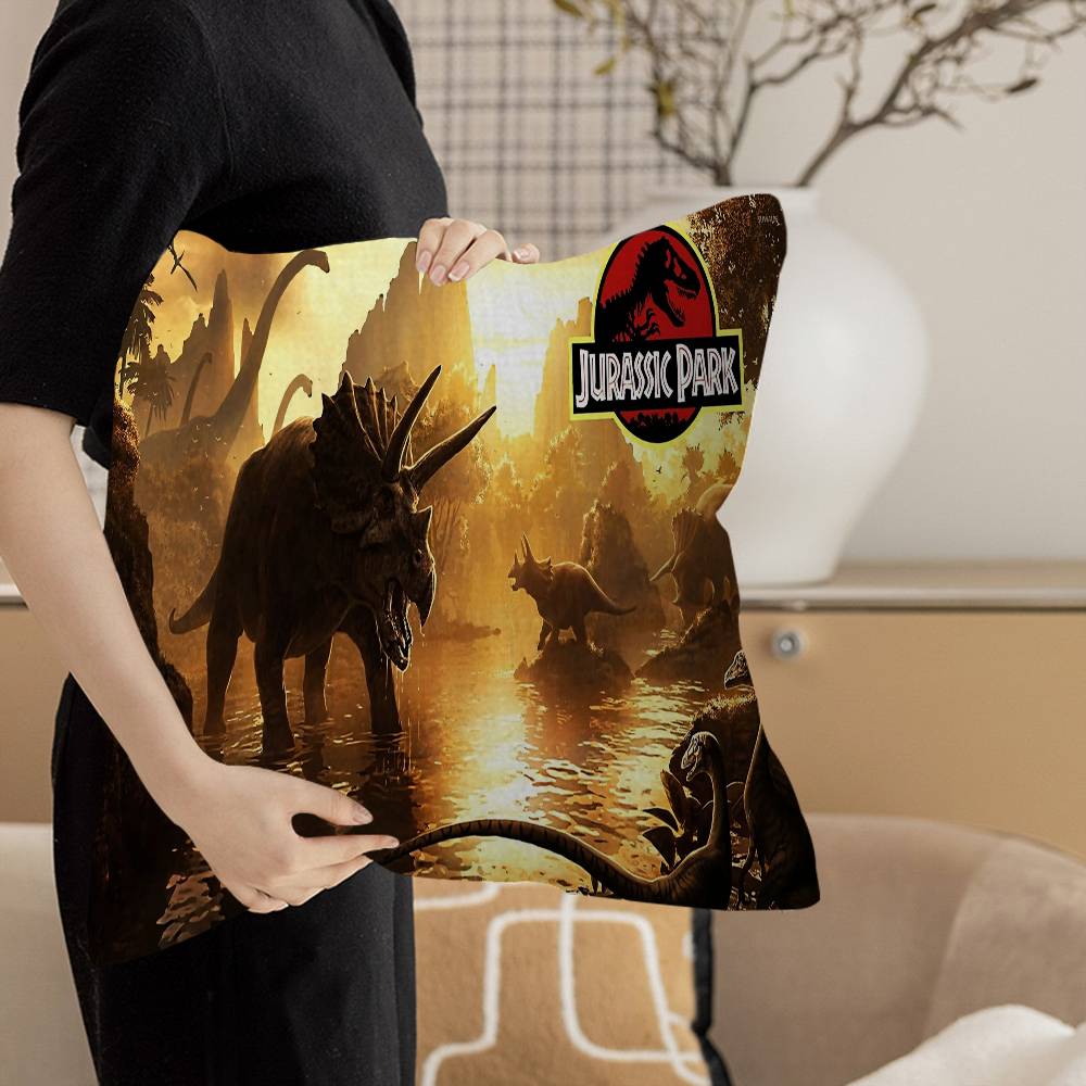 J-Jurassic P-Park Kudde Gåva Hemmakontor Dekoration Sovrum Soffa Bil Kuddfodral fodral 45x45
