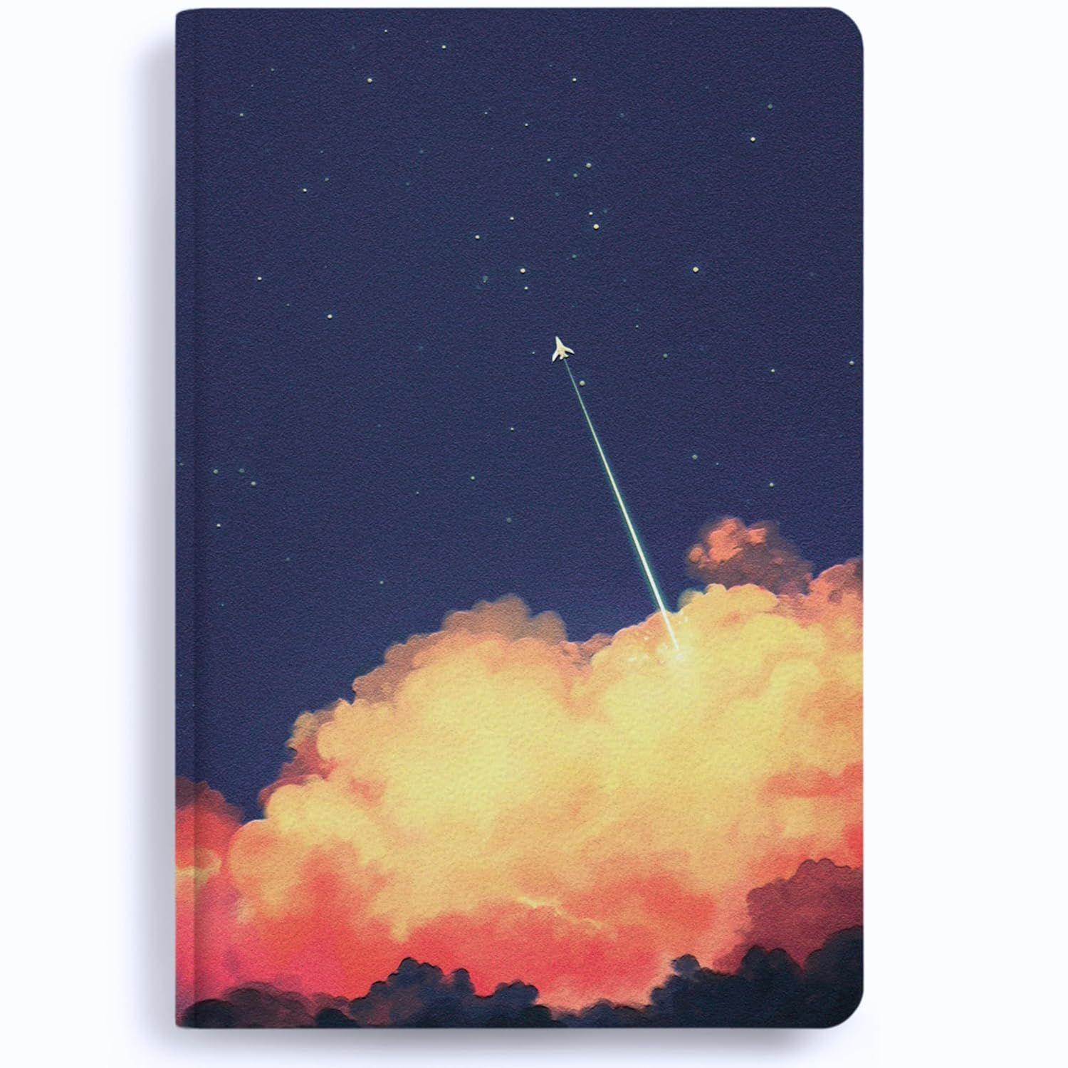 

PETAL BLACK Aesthetic Notebook Journal Unruled - A5 | Skyview- Original Art Cover | Soft bound- 144 14 × 21 cm