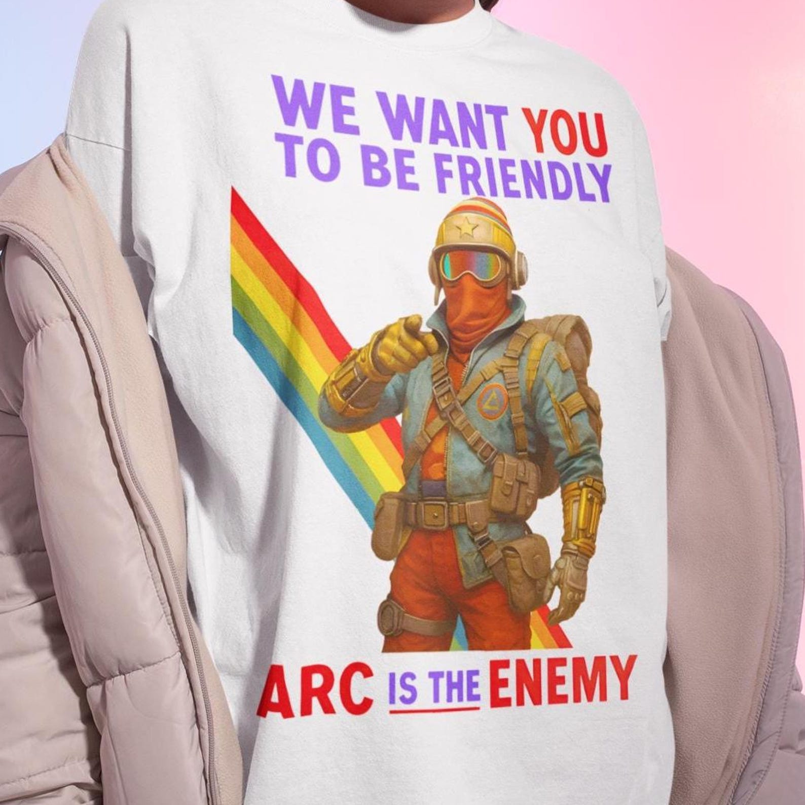 Arc Raiders Friendly Shirt - Funny Gamer Shirt,Gaming T-shirt 4XL