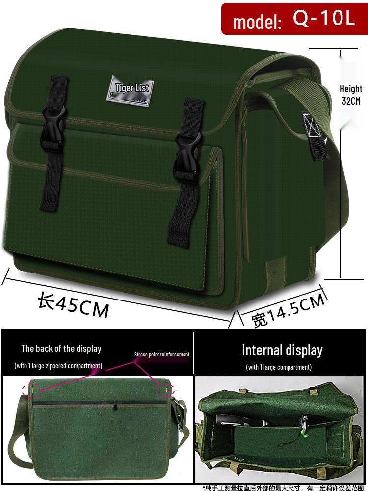Electrician's Wear-Resistant Canvas Crossbody Tool Bag